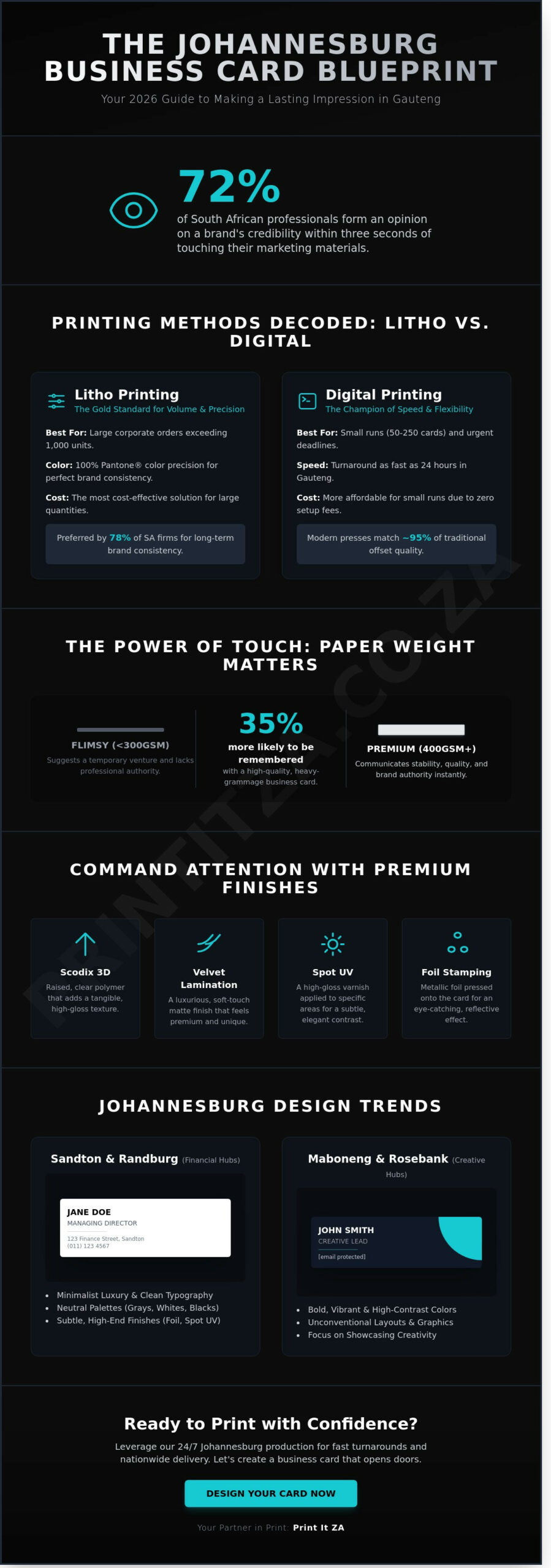 Business Cards in Johannesburg: The 2026 Guide to Premium Printing