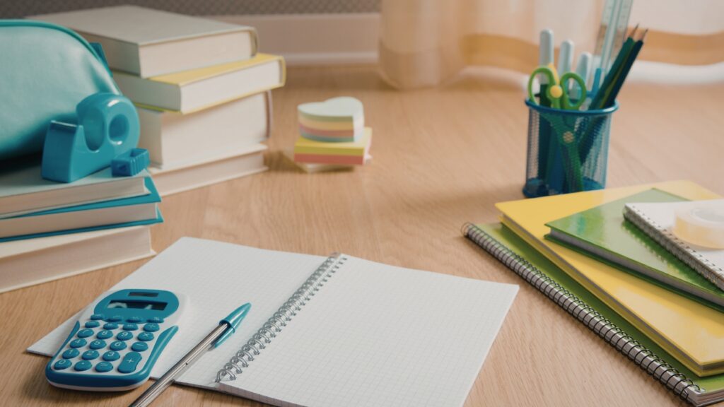 Educational learning materials with structured layout and readable page design