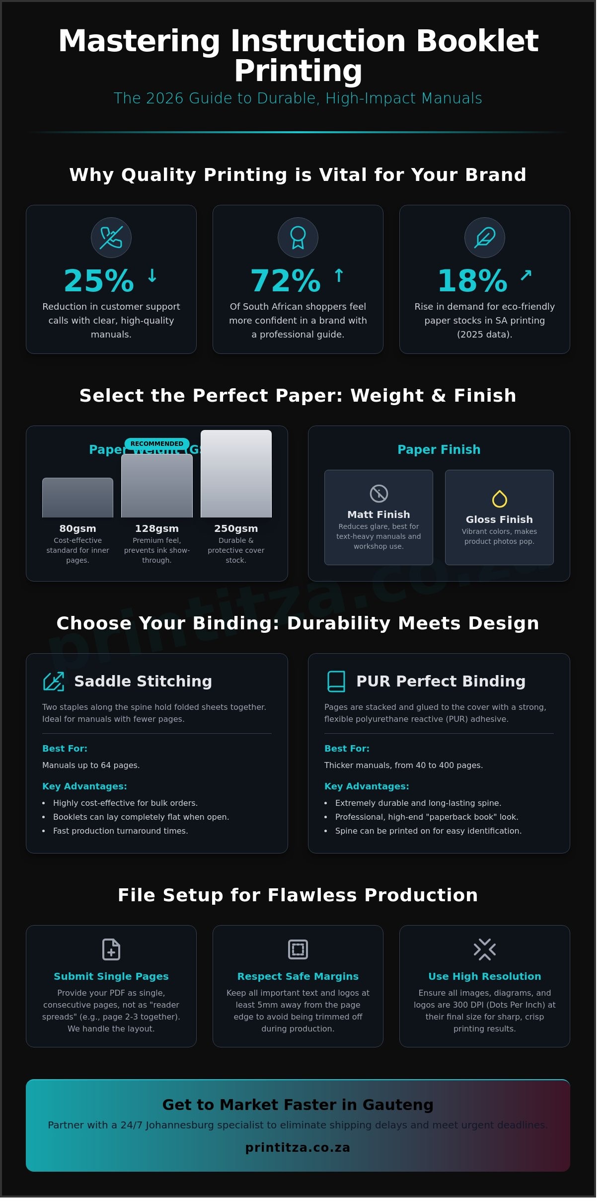Professional Instruction Booklet Printing in Johannesburg: The 2026 Guide