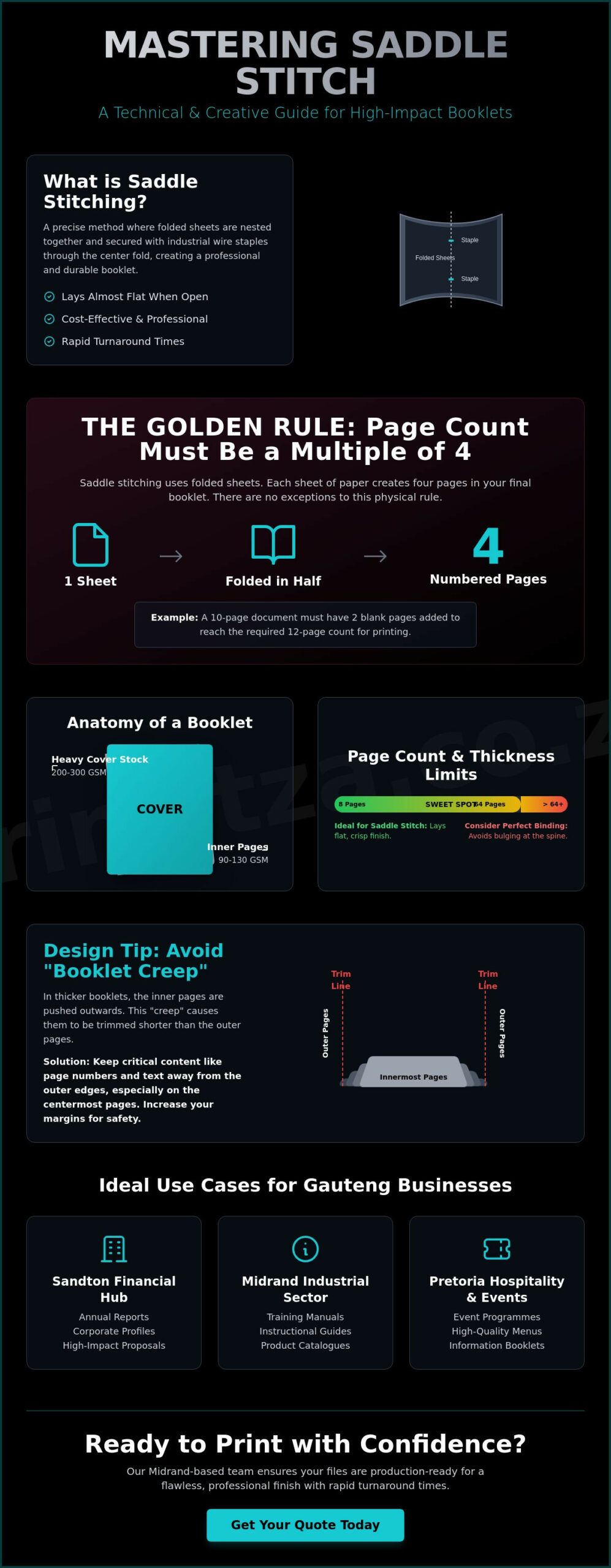 Saddle Stitch Booklet Printing in Gauteng: The 2026 Guide to Professional Binding