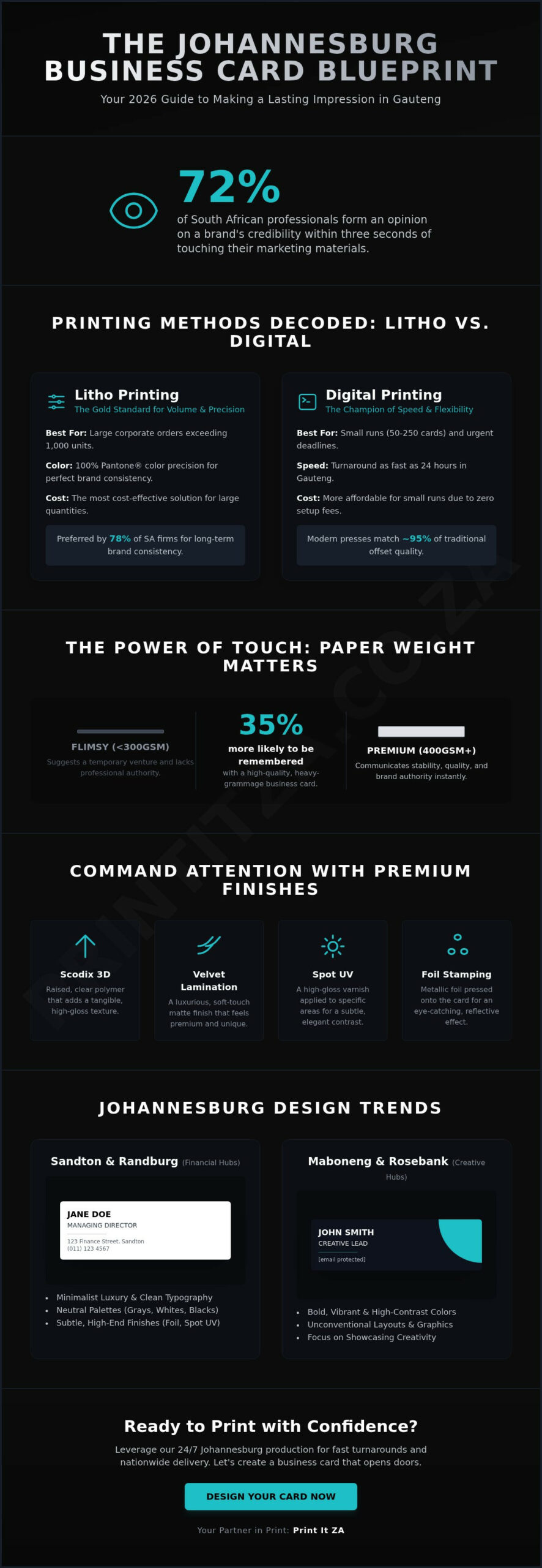 Business Cards in Johannesburg: The 2026 Guide to Premium Printing