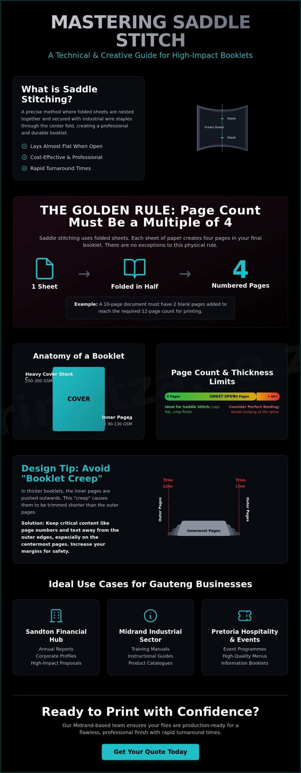 Saddle Stitch Booklet Printing in Gauteng: The 2026 Guide to Professional Binding
